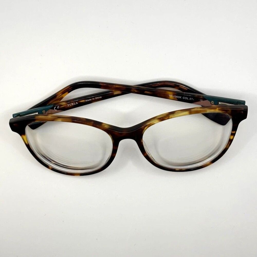 FURLA VFU260K Women Brown Tortoise Shell Cat Eye Full Rim - Frames Only - 10mm